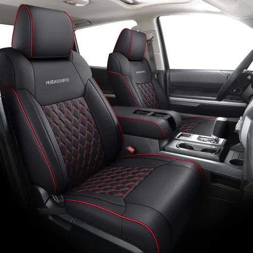 Vista 17 de Huidasource Fundas de asiento delantero para Dodge Ram 1500, 2 fundas de cojín de asiento de cuero impermeables, ajuste personalizado para Ram 1500