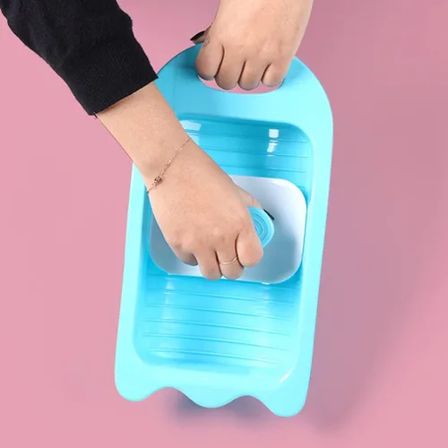 Vista 6 de DOITOOL Lavabo para lavar a mano ropa, mini tabla de lavado a mano Tabla de lavado de plástico antideslizante Lavabo de limpieza