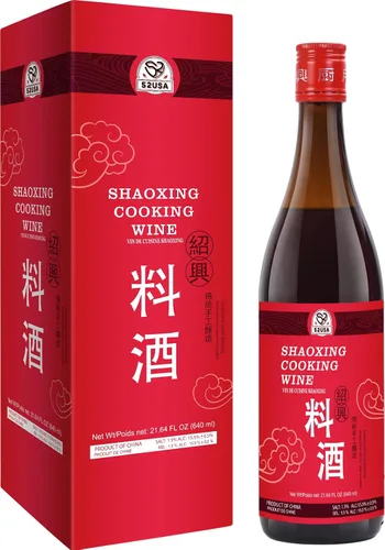 Vista 10 de 52USA Premium Shaoxing Vino para Cocinar 640ml (Paquete de 2), Vino de Cocina Chino Asiático, Vinos de Arroz Shao Hsing, Vino de Arroz Shaoxing