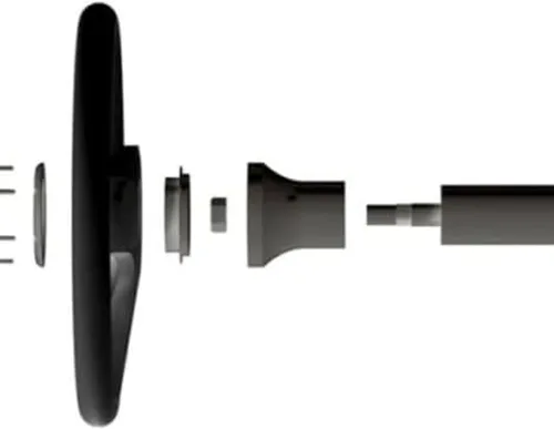 Vista 4 de Huskey E-Z-GO - Volante azul con radios cepillados, agarre de textura de fibra de carbono con adaptador de cubo negro mate para Medalist TXT RXV