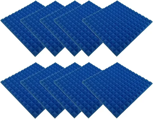 Vista 7 de VALINK Paneles acústicos, 10 unidades de espuma insonorizada de estudio de espuma acústica panel de tratamiento de absorción de sonido Blanco