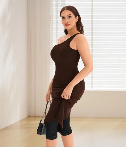 Vista 7 de MERYOSZ Levantador de glúteos para mujer, faja moldeadora de muslos de cintura alta, control de abdomen, pantalones cortos moldeadores de cuerpo