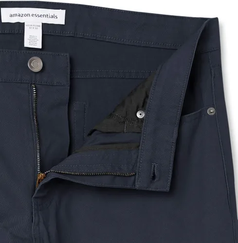 Vista 5 de Tienda Essentials Pantalón de sarga elástica de 5 bolsillos para hombre
