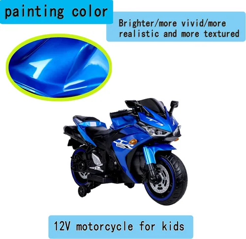 Vista 6 de TAMCO - Motocicleta para niños, motocicleta de 12 V con carreras de mano, freno de pie, rueda ligera, juguetes para niños, bicicleta eléctrica