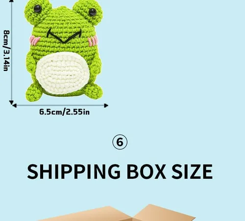 Vista 9 de NDEMl Kit de ganchillo de 3 piezas que incluye pingüino, búho, rana, materiales de bricolaje para principiantes con tutoriales en video paso a paso