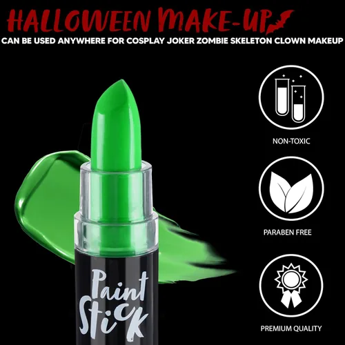 Vista 4 de Spooktacular Creations Pintura facial y corporal de Halloween para adultos, base de payaso SFX, maquillaje en crema para festivales deportivos