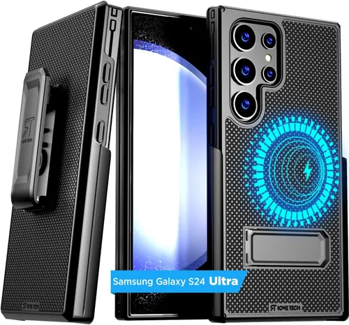 Vista 3 de Funda diseñada para Samsung Galaxy S24 con funda de clip para cinturón