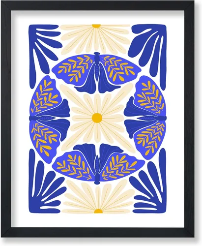 Vista 52 de Poster Master Póster de gato – Estampado floral retro – Arte de flores – Arte colorido de gato – Arte bohemio chic – Arte abstracto genial – Arte