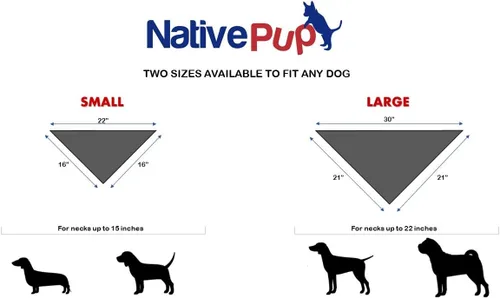 Vista 2 de Native Pup Paquete de 3 pañuelos a cuadros para perro (S, rojo)