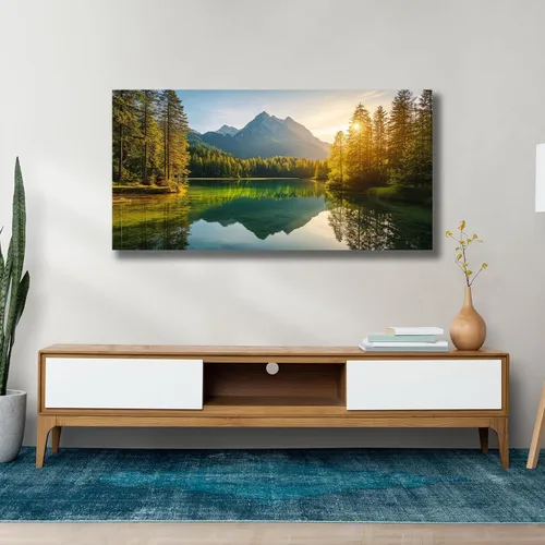 Vista 4 de Yuaxker Cuadros de árbol para decoración de pared, arte de pared verde, pintura de paisaje natural, arte estético moderno para sala de estar