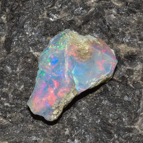Vista 4 de 1 piedra natural de ópalo etíope crudo, cristales curativos de chakras ásperos, suministros sueltos para envolver joyas, piedra natal de octubre