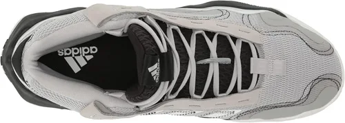 Vista 5 de adidas Exhibit B Mid Tenis de baloncesto para mujer, Core WhiteGold MetallicCloud White