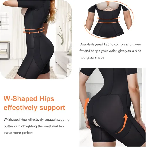 Vista 3 de Wonderience Body para mujer, moldeador para mujer, control de abdomen, entrenador de cintura, sin costuras, adelgazante, moldeador de cuerpo completo