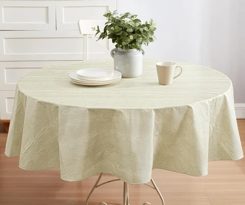 Vista 28 de Newbridge Moire - Mantel de franela de vinilo con estampado ondulado de color sólido para interiores y exteriores