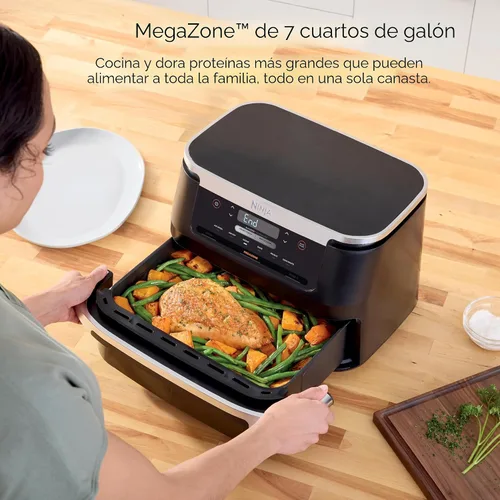 Vista 2 de Ninja Foodi - Freidora de aire, 7 Qt MegaZone, 6 en 1, negro, DZ071 7QT NEGRO