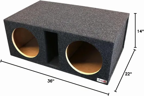 Vista 6 de Atrend Bbox Caja de subwoofer doble ventilada de 12 pulgadas – Pro Series Dual Vented SPL cajas de subwoofer para automóvil SPL – Caja de subwoofer