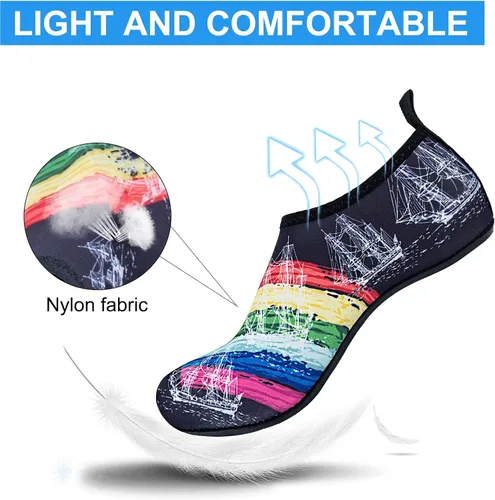 Vista 2 de Zapatos de agua para mujeres y hombres, zapatos de playa, calcetines de agua, zapatos de piscina, zapatos de secado rápido, zapatos de deportes