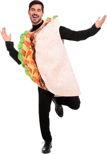 Vista 4 de Spooktacular Creations Taco Costume Adult Halloween Costume Burrito Food Costume for Halloween Dress Up Cosplay Party