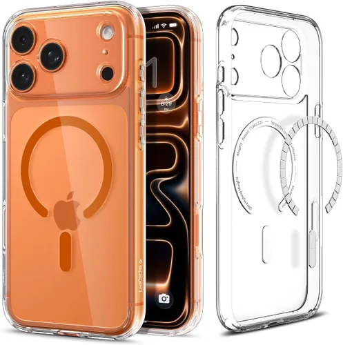 Vista 26 de Spigen Funda para iPhone 13 Mini, ultra híbrida MagFit [antiamarilleo] [compatible con Magsafe] - Transparente