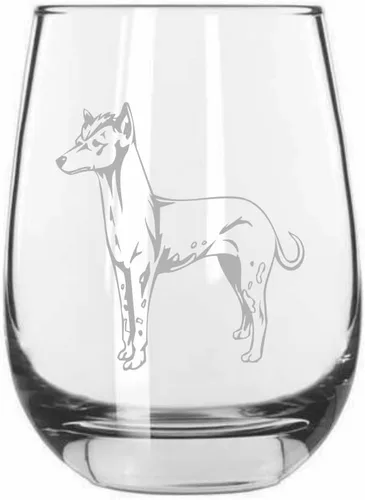 Vista 38 de Shar Pei (chino) - Vaso de vino sin tallo grabado para perro, 15.25 onzas