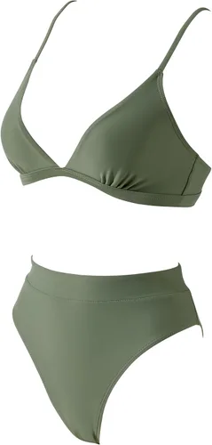Vista 5 de SUUKSESS - Conjunto de bikini de dos piezas para mujer, con cintura alta y corte sexy, estilo triángulo