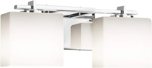 Vista 3 de FSN-8442-55-OPAL-NCKL Fusion Era Barra de baño de 2 luces, níquel cepillado