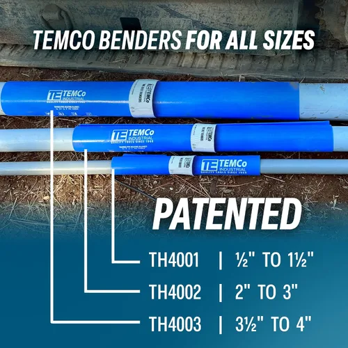 Vista 7 de TEMCo TH4003 - Dobladora de manta térmica de conducto de PVC 3 1/2"-4