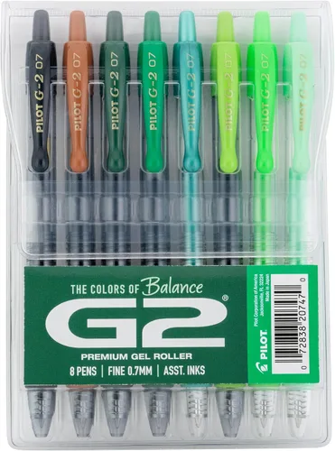 Vista 12 de Pilot G2 - Bolígrafos de gel premium roller, bolígrafos de gel de punta fina, paquete Boost Blue, los colores de la productividad, surtidos