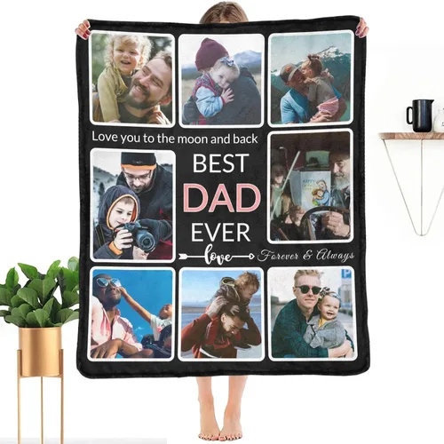 Vista 8 de Regalos para Tías Manta Personalizada con Foto, Haz una Manta Personalizada para Tías con Imagen Recuerdos Personalizados Souvenir Manta de Las