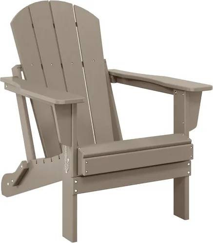 Vista 28 de WO Home Furniture Laguna Silla plegable Adirondack de polietileno de alta densidad, silla para patio para todo tipo de clima, para jardín al aire