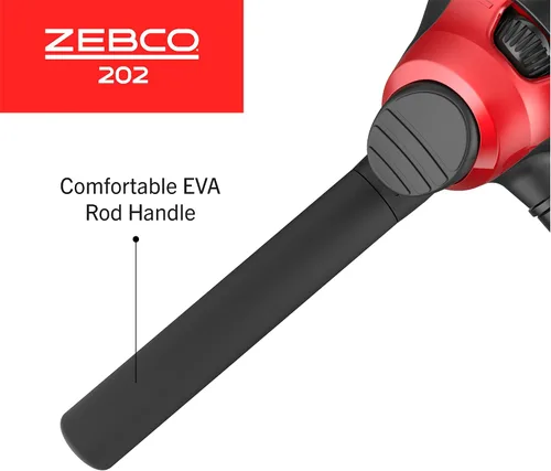 Vista 5 de Zebco Zebco 202 Spincast Reel and Fishing Rod Combo, Pre-Spooled with 10-Pound Cajun Line, Includes Tackle Kit