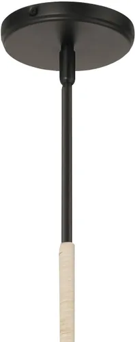 Vista 8 de Minka Lavery Modjeska 3546-66A Lámpara colgante de ratán natural, 4 luces 240 vatios totales, 13 pulgadas de alto x 24 pulgadas de ancho, carbón