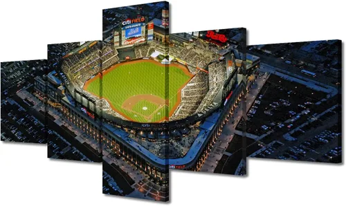 Vista 111 de Arte para pared, lienzo para estadio deportivo, arte para pared, diseño de campo de Wrigley en Chicago, pinturas de Chicago, impresiones sobre