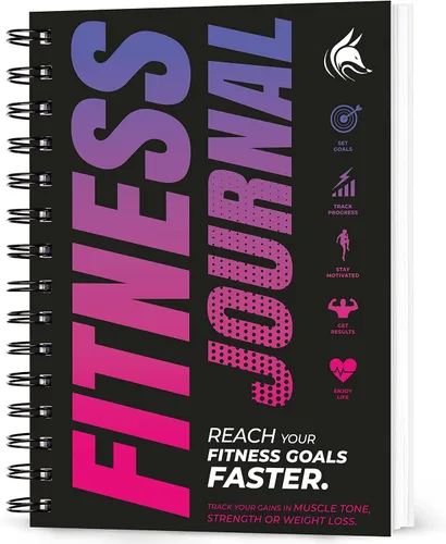 Vista 15 de Clever Fox Diario de Fitness Cuaderno de Registro de Entrenamiento - Planificador Diario de Fitness Diario de Entrenamiento para Mujeres y Hombres.