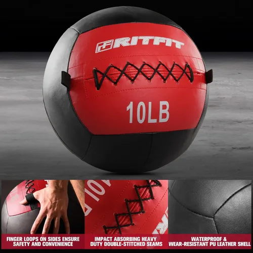 Vista 2 de RitFit Soft Medicine Ball/Wall Ball for Strength and Conditioning Workouts, Core Training