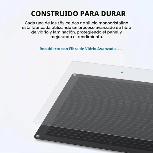 Vista 5 de EF ECOFLOW Panel solar flexible de 100 W con módulos solares de alta eficiencia, impermeabilización IP68, para kits de paneles solares fuera