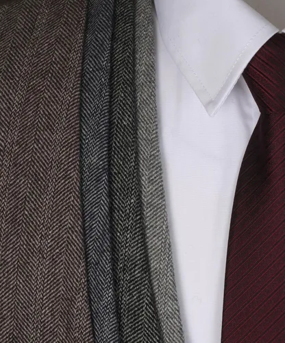 Vista 6 de Ruth&Boaz Chaleco de traje de negocios de tweed de lana de espiga de 3 bolsillos 4 botones