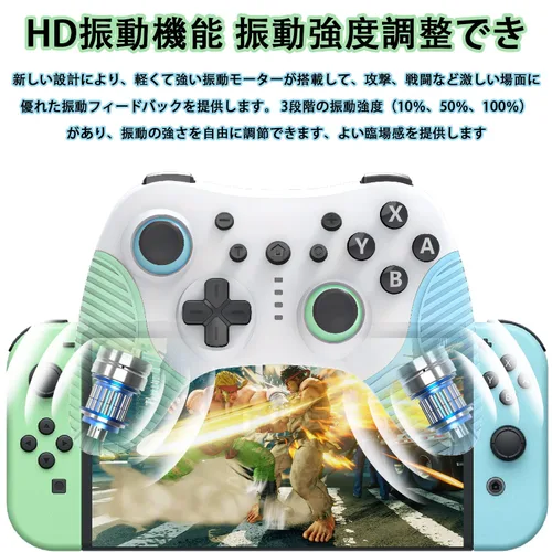 Vista 4 de FONLAM Switch Controller Compatible with PCiOSAndroid, Wireless Gamepad for Nintendo Switch LiteOLED, Game Controller Pro Controller Adjustable