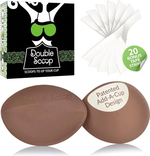 Vista 11 de Double Scoop® Insertos para sujetador de efecto push-up con tiras adhesivas de regalo, implantes mamarios instantáneos, almohadillas de repuesto