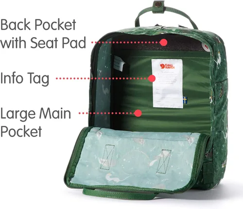 Vista 5 de Fjallraven Kanken Art Special Edition Mochila, fábula verde (GRNFAB976), talla única
