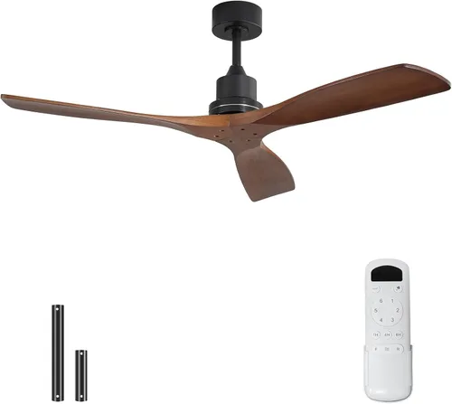 Vista 17 de Sofucor Ventiladores de techo inteligentes de 60 pulgadas con luces, ventilador de techo inteligente moderno para exteriores