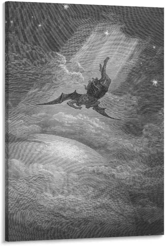 Vista 18 de 20 obras maestras por Gustave Dore - Póster artístico de Adán y Eva expulsados del Edén y arte de pared, póster moderno para decoración