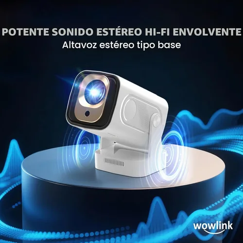 Vista 8 de [Enfoque automático y aplicaciones nativas y integradas de 1080P Proyector compatible con WiFi 6 Bluetooth 5.4 Mini proyector portátil compatible