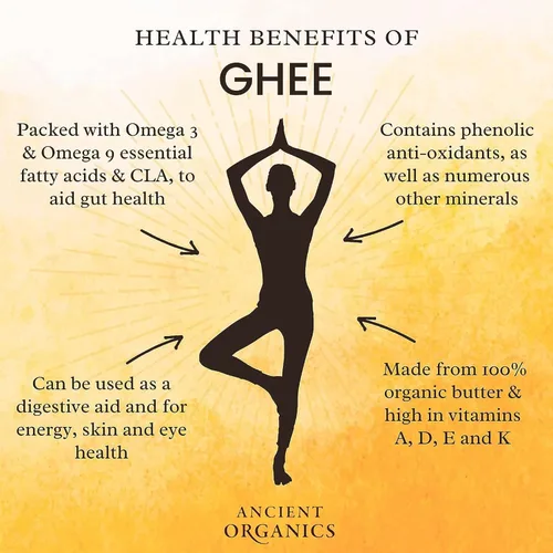 Vista 3 de Ancient Organics Ghee salado, sin gluten, kosher, 9 onzas (paquete de 1)