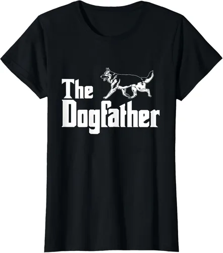 Vista 35 de The Dogfather Pastor Alemán - Camiseta de regalo divertida, Negro, S