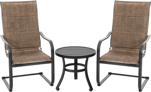 Vista 18 de NUU GARDEN 3 Pieces Outdoor Patio Bistro Set with Coffee Table,Beige