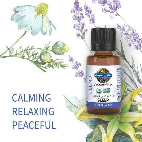 Vista 4 de Garden of Life Aceites esenciales, aceite esencial de lavanda 100% orgánico y puro más ylang ylang y manzanilla, mezcla de sueño para difusores