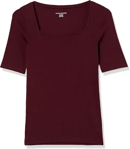 Vista 65 de Amazon Essentials - Camiseta de manga corta y cuello cuadrado para mujer