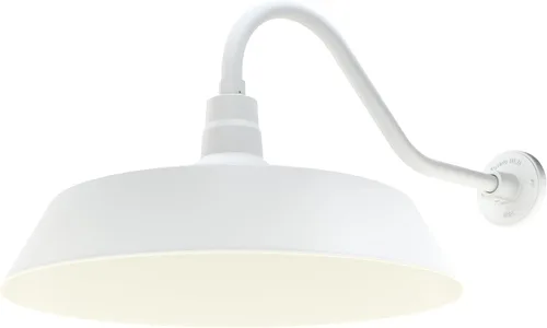 Vista 30 de 17 pulgadas. RLM Warehouse - Pantalla con brazo de cuello de cisne y bombilla Led A19 5000K de 9W