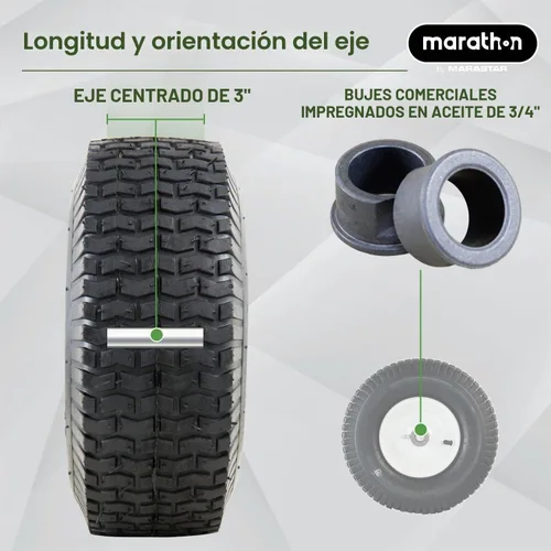 Vista 4 de Marathon 20336 13x5.00-6" neumático neumático y conjunto de rueda, neumático de repuesto para cortacésped